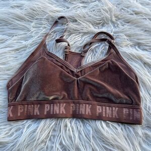 Victoria’s Secret 💫PINK sport bralette sports bra velvet 💫small